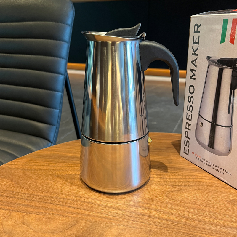 Induction Cooker - 2/4/6/9 Fincan Paslanmaz Çelik Moka Pot