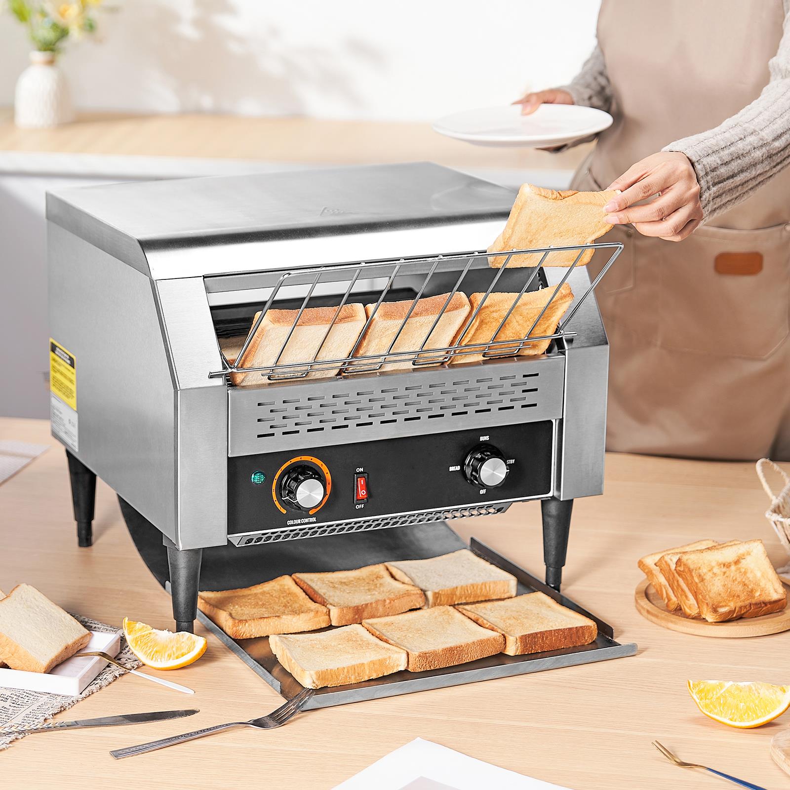 Toaster - Ticari Tip Konveyörlü Tost Makinesi, Saatte