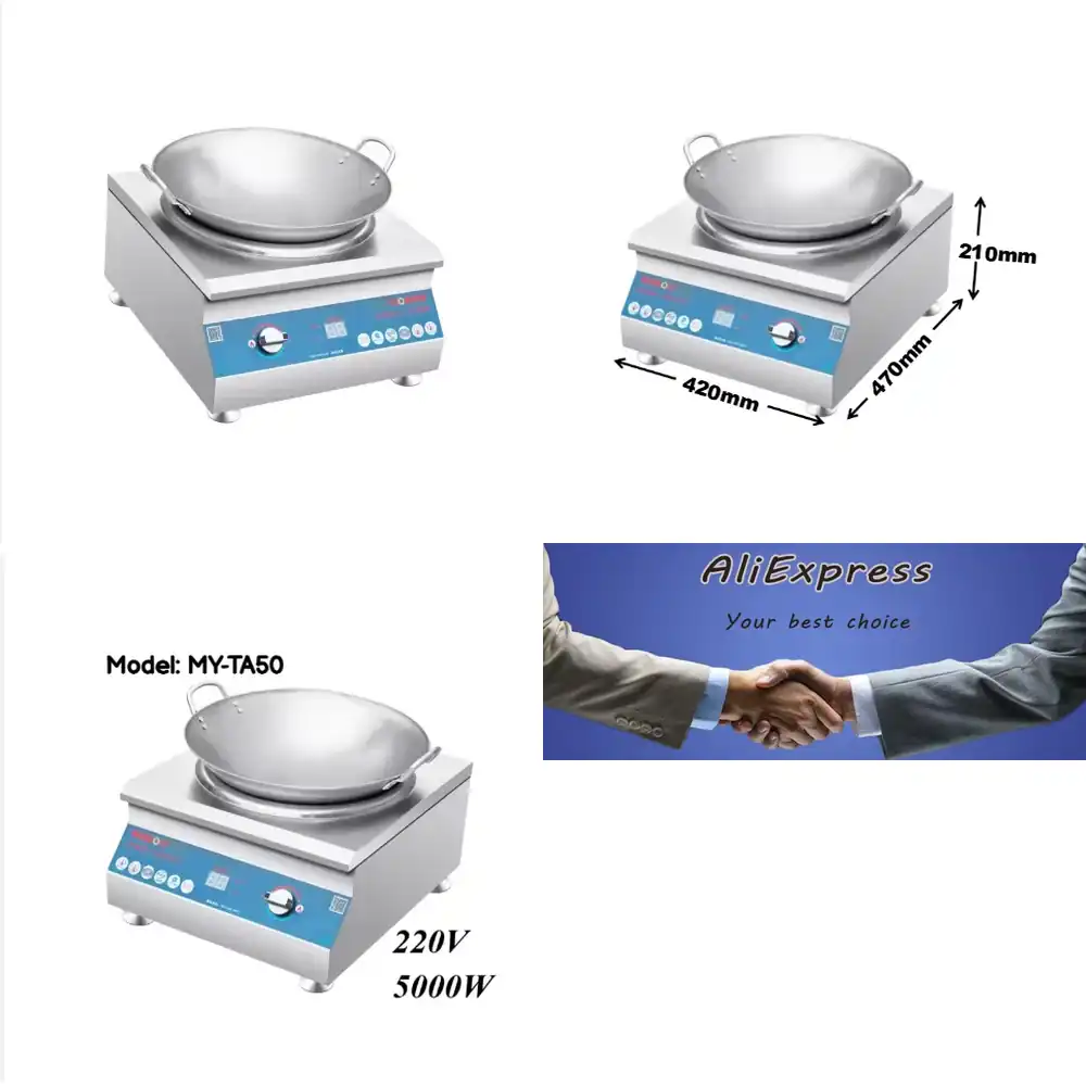 Induction Cooker - 5000W Konkav Yüksek Güçlü Ticari İndüksiyon