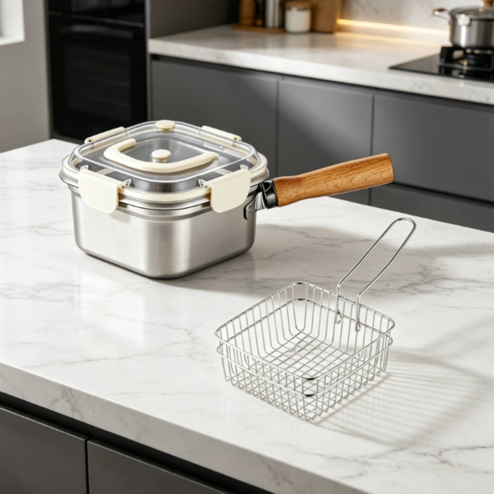 2 Parça Kapaklı Fritöz Tencere - Induction Cooker incelemesi ve fiyatı
